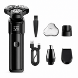 Darrahopens Health & Beauty > Shaving & Hair Removal > Shaving & Grooming Men's 3-Head Electric Rotary Shaver Deluxe Set - Type-C Rechargeable LCD Grooming Kit with Charging Base for Daily Beard Care, Bathroom, Home, Business Trips and Travel Use In Australia - Darrahopens