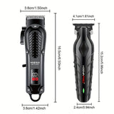 Darrahopens Health & Beauty > Shaving & Hair Removal > Shaving & Grooming Men's Electric Hair Clipper with LCD Display