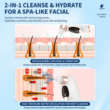 Darrahopens Health & Beauty > Shaving & Hair Removal > Shaving & Grooming Microbubble Oxygen Hydration Facial Pore Cleanser and Blue Silicone Scalp Massage Scrubber Set with Waste Separation Design, 3 Level Vacumn Suction and 6 Replaceable Heads - Full Body Care Routine for Face Pore Cleaning and Scalp Massage