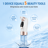 Darrahopens Health & Beauty > Shaving & Hair Removal > Shaving & Grooming Microbubble Oxygen Hydration Facial Pore Cleanser and Blue Silicone Scalp Massage Scrubber Set with Waste Separation Design, 3 Level Vacumn Suction and 6 Replaceable Heads - Full Body Care Routine for Face Pore Cleaning and Scalp Massage