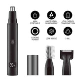 Darrahopens Health & Beauty > Shaving & Hair Removal > Shaving & Grooming Nose and Ear Hair Trimmer for Men - Rechargeable Eyebrow Face Shaver - Nasal Hair Clippers 3 in 1 Painless Eye Brow Facial Hair Beard Razor for Sideburns Dual-edge