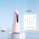 Darrahopens Health & Beauty > Shaving & Hair Removal > Shaving & Grooming Pink Cordless Water Flosser & Oral Irrigator - Portable Teeth Cleaner with 3 Modes & 4 Jet Tips