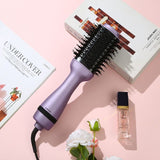Darrahopens Health & Beauty > Shaving & Hair Removal > Shaving & Grooming Purple 1000W Professional Hot Air Brush with 3-Temperature & 2-Speed Control – Dual Voltage Hair Styler for Smooth, Voluminous Blowouts