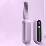 Darrahopens Health & Beauty > Shaving & Hair Removal > Shaving & Grooming Purple Portable Foldable Cordless Hair Straightener Comb - 2-in-1 Ionic Styling for Smooth, Frizz-Free Hair