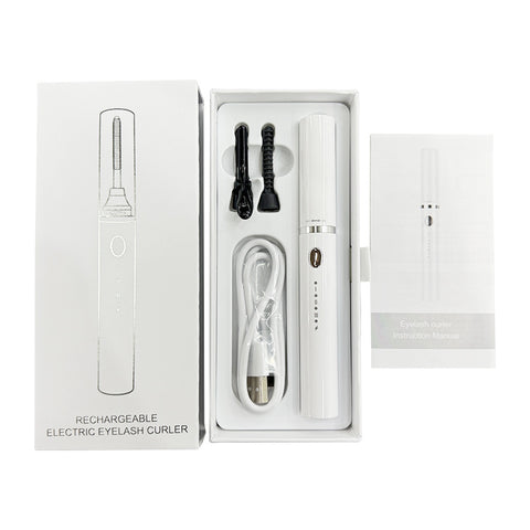 Darrahopens Health & Beauty > Shaving & Hair Removal > Shaving & Grooming Rechargeable Heated Eyelash Curler Wand - 3 Temperature Gears, Type-C Charging, All-Day Curl(White)