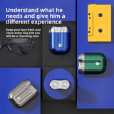 Darrahopens Health & Beauty > Shaving & Hair Removal > Shaving & Grooming Silver Portable Mini Electric Shaver with Dual Floating Heads IPX6 Waterproof Rechargeable Travel Razor for Men for Grooming and Business Trips