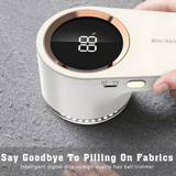 Darrahopens Health & Beauty > Shaving & Hair Removal > Shaving & Grooming USB rechargeable fabric shaver, digital display portable design, long-lasting battery for home and travel, easily removes pills from clothes and socks.(WHITE)