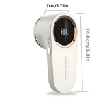 Darrahopens Health & Beauty > Shaving & Hair Removal > Shaving & Grooming USB rechargeable fabric shaver, digital display portable design, long-lasting battery for home and travel, easily removes pills from clothes and socks.(WHITE)