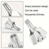 Darrahopens Health & Beauty > Shaving & Hair Removal > Shaving & Grooming Washable Manual Nose Hair Trimmer For Men And Womens, Stainless Steel, Portable Nose Hair Clipper