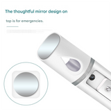 Darrahopens Health & Beauty > Shaving & Hair Removal > Shaving & Grooming White Portable Nano Facial Mister - 20mL USB Rechargeable Hydrating Sprayer for Face & Skin