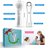 Darrahopens Health & Beauty > Skincare > Facial Cleansers Multifunctional Electric Facial Cleanser - 6-in-1 Electric Facial Cleanser - Home Beauty Device - IPX7 Waterproof - 5 Brush Heads - Hot Compress Facial Cleanser
