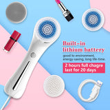 Darrahopens Health & Beauty > Skincare > Facial Cleansers Multifunctional Electric Facial Cleanser - 6-in-1 Electric Facial Cleanser - Home Beauty Device - IPX7 Waterproof - 5 Brush Heads - Hot Compress Facial Cleanser