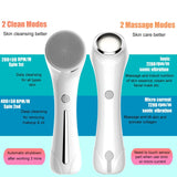 Darrahopens Health & Beauty > Skincare > Facial Cleansers Multifunctional Electric Facial Cleanser - 6-in-1 Electric Facial Cleanser - Home Beauty Device - IPX7 Waterproof - 5 Brush Heads - Hot Compress Facial Cleanser