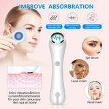 Darrahopens Health & Beauty > Skincare > Facial Cleansers Multifunctional Electric Facial Cleanser - 6-in-1 Electric Facial Cleanser - Home Beauty Device - IPX7 Waterproof - 5 Brush Heads - Hot Compress Facial Cleanser