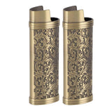 Darrahopens Health & Beauty > Skincare > Facial Lotions & Moisturisers 2PCS Lighter Case Cover Vintage Style Floral Stamped Zinc Alloy Shell for Lighter Protection Bronze In Australia - Darrahopens
