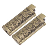 Darrahopens Health & Beauty > Skincare > Facial Lotions & Moisturisers 2PCS Lighter Case Cover Vintage Style Floral Stamped Zinc Alloy Shell for Lighter Protection Bronze In Australia - Darrahopens