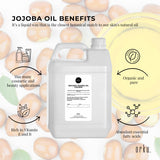 Darrahopens Health & Beauty > Skincare > Facial Lotions & Moisturisers 5L Organic Jojoba Oil - Golden Pure Cold Pressed Seed For Hair Skin Nails