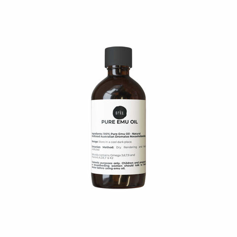 Darrahopens Health & Beauty > Skincare > Facial Lotions & Moisturisers Orku 250ml Pure Emu Oil - Natural Undiluted Australian Dromaius Novaehollandiae