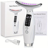 Darrahopens Health & Beauty > Skincare > Skincare Masks & Peels Neck & Face Massager Heated Skincare Tool (7-in-1)
