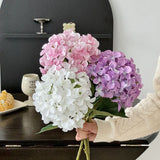 Darrahopens Home & Garden > Artificial Plants > Artifical Flowers & Plants 5-Piece Light Blue Premium Lifelike Hydrangea Artificial Flowers- 60cm Long Stem Faux Floral Bouquet for Home, Wedding & Vase Decor