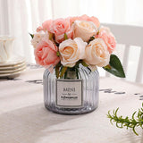 Darrahopens Home & Garden > Artificial Plants > Artificial Flowers & Plants 12 Heads Silk Rose Artificial Flowers Fake Bouquet - modena