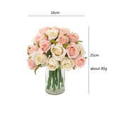 Darrahopens Home & Garden > Artificial Plants > Artificial Flowers & Plants 12 Heads Silk Rose Artificial Flowers Fake Bouquet - modena