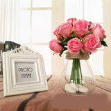 Darrahopens Home & Garden > Artificial Plants > Artificial Flowers & Plants 12 Heads Silk Rose Artificial Flowers Fake Bouquet - modena