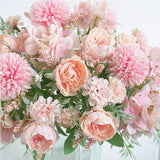 Darrahopens Home & Garden > Artificial Plants > Artificial Flowers & Plants Artificial Flowers - Plastic Flower Arrangements - Valentine's Day Decorations - Sustainable Home Decor for Weddings, Living Rooms and Dining Tables (Pink)