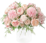 Darrahopens Home & Garden > Artificial Plants > Artificial Flowers & Plants Artificial Flowers - Plastic Flower Arrangements - Valentine's Day Decorations - Sustainable Home Decor for Weddings, Living Rooms and Dining Tables (Pink)