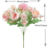 Darrahopens Home & Garden > Artificial Plants > Artificial Flowers & Plants Artificial Flowers - Plastic Flower Arrangements - Valentine's Day Decorations - Sustainable Home Decor for Weddings, Living Rooms and Dining Tables (Pink)
