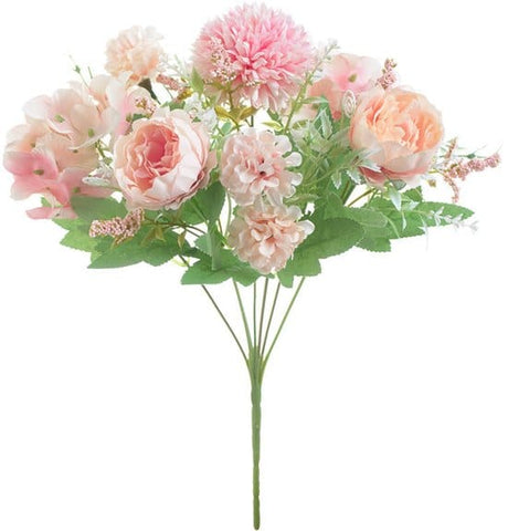 Darrahopens Home & Garden > Artificial Plants > Artificial Flowers & Plants Artificial Flowers - Plastic Flower Arrangements - Valentine's Day Decorations - Sustainable Home Decor for Weddings, Living Rooms and Dining Tables (Pink)
