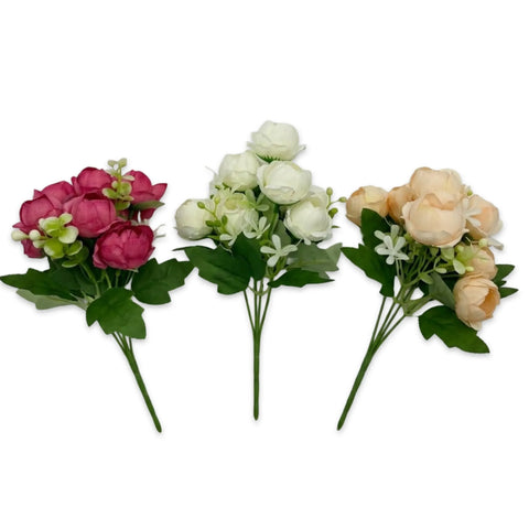 Darrahopens Home & Garden > Artificial Plants > Artificial Flowers & Plants Bulk 24 Artificial Peony Flower Bunch 30cm 3 Asst In Australia - Darrahopens