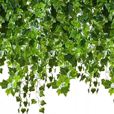 Darrahopens Home & Garden > Artificial Plants > Artificial Flowers & Plants Green Ivy Garland - 2m Long Leaf Garland 25 Meters Compatible with Decorating