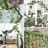Darrahopens Home & Garden > Artificial Plants > Artificial Flowers & Plants Green Ivy Garland - 2m Long Leaf Garland 25 Meters Compatible with Decorating