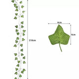 Darrahopens Home & Garden > Artificial Plants > Artificial Flowers & Plants Green Ivy Garland - 2m Long Leaf Garland 25 Meters Compatible with Decorating