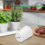 Darrahopens Home & Garden > Artificial Plants > Artificial Flowers & Plants Herb Garden Planter Indoor Kit – 6 Metal Pots with 2 Trays for Windowsill & Kitchen Counter – Modern Decorative Indoor Planters for Herbs, Succulents & Small Plants, White