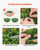 Darrahopens Home & Garden > Artificial Plants > Artificial Flowers & Plants VEVOR Artificial Topiary Ball, 584mm Faux Boxwood Plant Balls, Fake Silk Tree Look Real, Easy Assembly for Decor Front Porch Outdoor Patio Garden Balcony Backyard and Indoor Home Wedding, Green