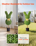 Darrahopens Home & Garden > Artificial Plants > Artificial Flowers & Plants VEVOR Artificial Topiary Bunny-Shape Boxwood Ball, 2 Set 914mm Faux Boxwood Plant Balls, Fake Silk Tree Look Real, Easy Assembly for Decor Front Porch Outdoor Patio Garden Balcony Backyard Indoor