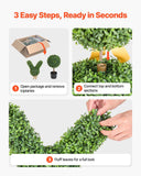 Darrahopens Home & Garden > Artificial Plants > Artificial Flowers & Plants VEVOR Artificial Topiary Bunny-Shape Boxwood Ball, 2 Set 914mm Faux Boxwood Plant Balls, Fake Silk Tree Look Real, Easy Assembly for Decor Front Porch Outdoor Patio Garden Balcony Backyard Indoor