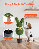 Darrahopens Home & Garden > Artificial Plants > Artificial Flowers & Plants VEVOR Artificial Topiary Bunny-Shape Boxwood Ball, 2 Set 914mm Faux Boxwood Plant Balls, Fake Silk Tree Look Real, Easy Assembly for Decor Front Porch Outdoor Patio Garden Balcony Backyard Indoor