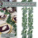 Darrahopens Home & Garden > Artificial Plants > Artificial Hanging Plants Artificial Eucalyptus Garland 2m Green Vine Fake Plant Home Decoration Rattan