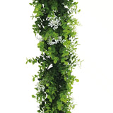 Darrahopens Home & Garden > Artificial Plants > Artificial Hanging Plants Artificial Extendable Hanging Flowering White Eucalyptus Vine UV Resistant 55cm