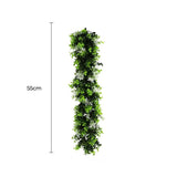 Darrahopens Home & Garden > Artificial Plants > Artificial Hanging Plants Artificial Extendable Hanging Flowering White Eucalyptus Vine UV Resistant 55cm