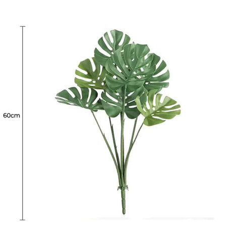 Darrahopens Home & Garden > Artificial Plants > Artificial Hanging Plants Artificial Monstera Split Leaf Philodendron Plant Stem 60cm UV Resistant