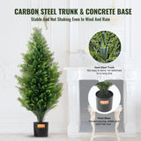 Darrahopens Home & Garden > Artificial Plants > Artificial Potted Plants 2 Pack 36 Inch Artificial Cedar Topiary Trees with Pots UV Resistant Faux Evergreen Pine Cypress Plants for Indoor Outdoor Home Decor In Australia - Darrahopens