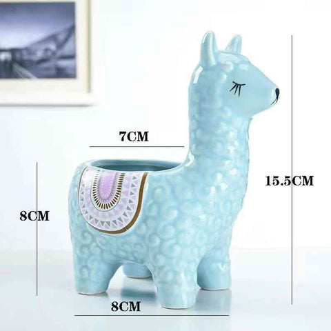Alpaca Orchid Ceramic Planter