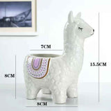 Alpaca Red Ceramic Planter