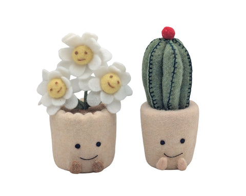 Darrahopens Home & Garden > Artificial Plants > Artificial Potted Plants Bulk 6 Handmade Daisy & Cactus Pot Lrg 25cm 2 Asst In Australia - Darrahopens