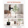 Darrahopens Home & Garden > Artificial Plants > Artificial Trees 150 cm Artificial Olive Tree with Black Pot, Faux Tree with Natural Wood Trunk & Lifelike Leaves, Indoor Decor for Home, Office & Living Room In Australia - Darrahopens