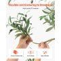 Darrahopens Home & Garden > Artificial Plants > Artificial Trees 150 cm Artificial Olive Tree with Black Pot, Faux Tree with Natural Wood Trunk & Lifelike Leaves, Indoor Decor for Home, Office & Living Room In Australia - Darrahopens